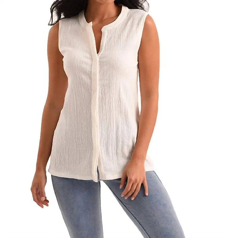 Limited Edition Janet Sleeveless Tunic In White