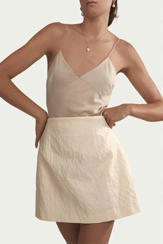 Steals and Deals Jean Silk-Cotton Crepe Camisole In Pumice