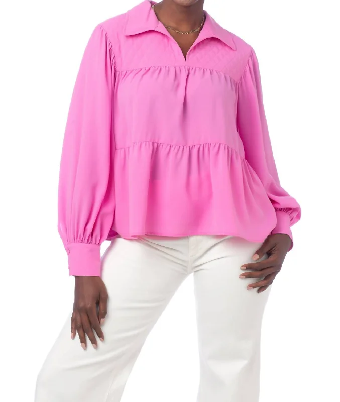 Final Markdown Josie Top In Bright Orchid