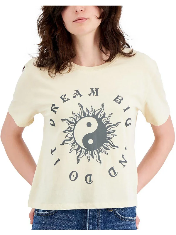 Massive Deals Juniors Dream Big Womens Graphic Crew Neck T-Shirt
