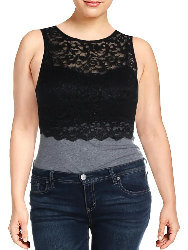 Must-Have Deals Juniors Womens Lace Halter Crop Top