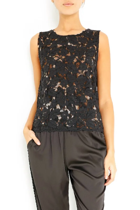 Best Deals Lace Shell In Black