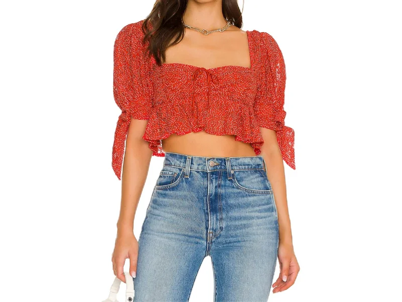 Overstock Leila Top In Red