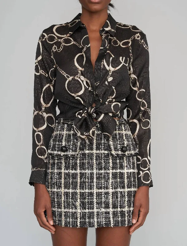 Mega Sale Link Up Ex-Bf Shirt in Noir