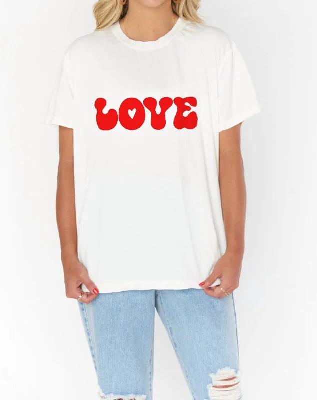 Don't Wait Love Graphic Tee In White