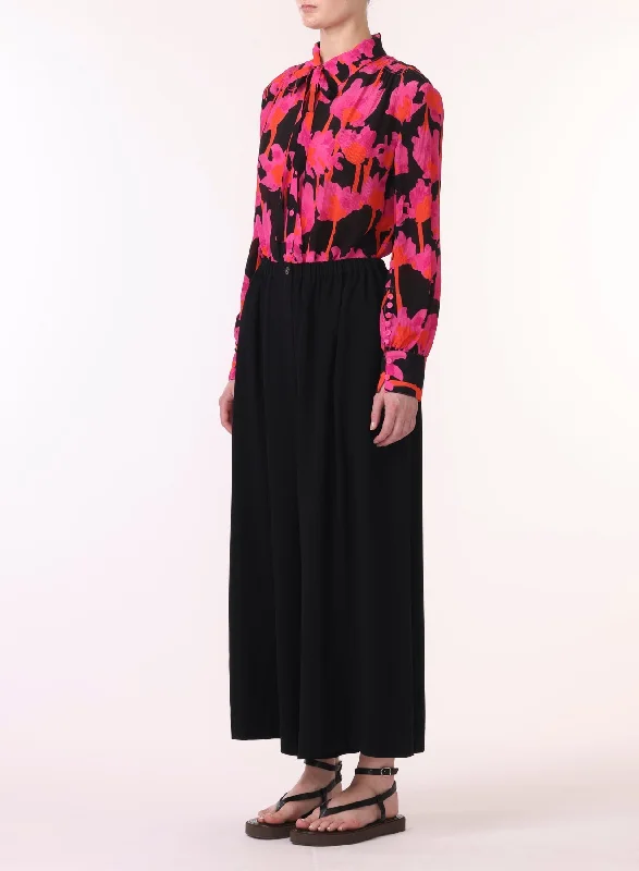 Today’s Deal Ls Printed Chiffon Blouse W Self Tie