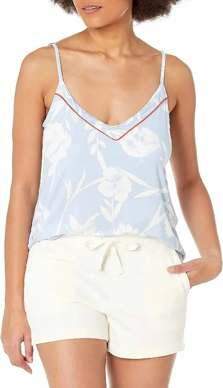 Exclusive Savings Luxe Floral Cami In Ice Blue