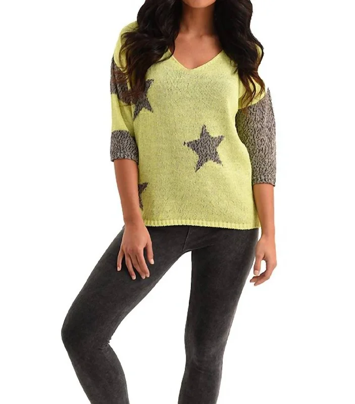 Quick Sale Mia Star Crochet Top In Kiwi
