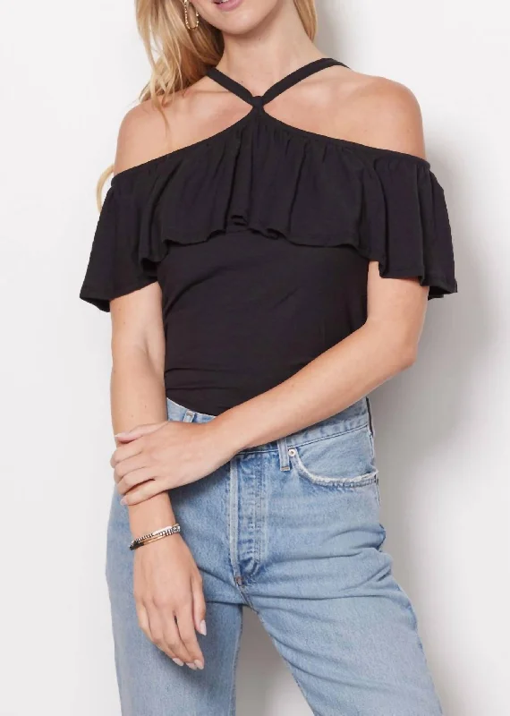 Bargain Bin Morgan Halter In Jet Black