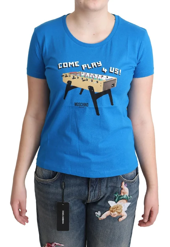 Buy More, Save More Moschino  Cotton Come Play 4 Us Print Women's T-shirt