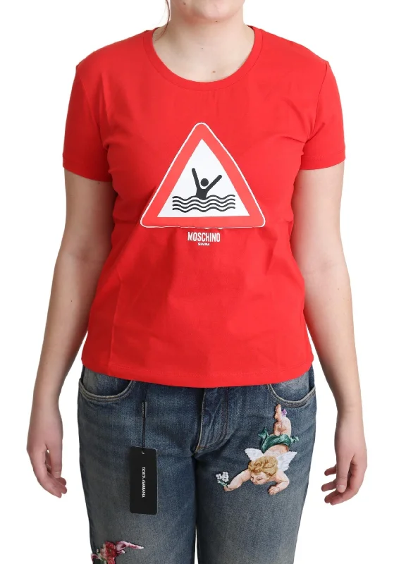 Low Prices Moschino  Cotton Swim Graphic Triangle PrintWomen's T-shirt