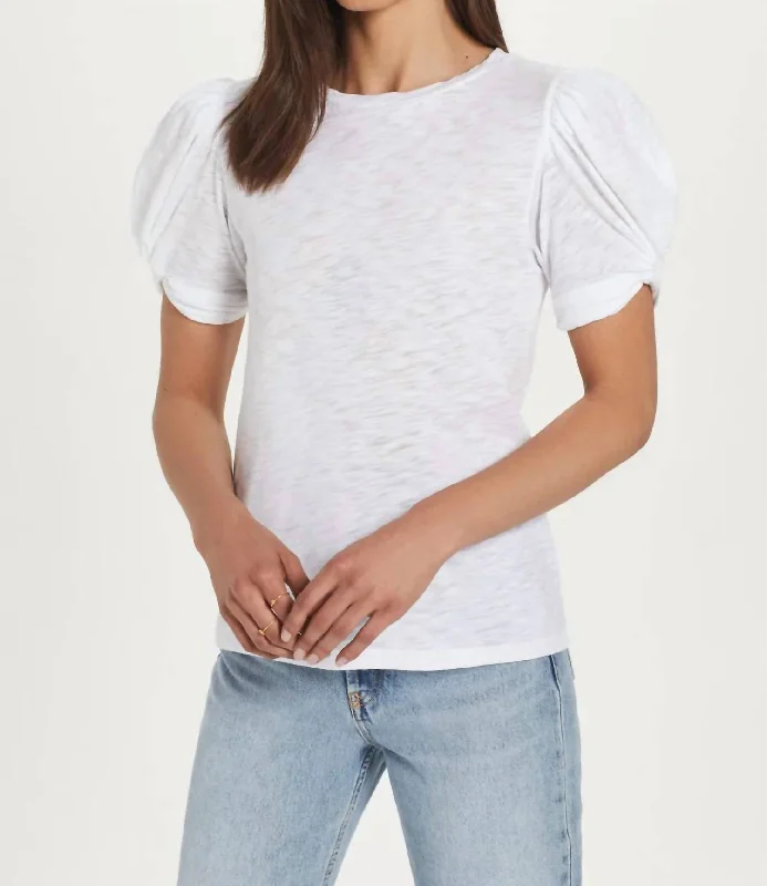 Great Deals Mutton Short Sleeve Tee In White