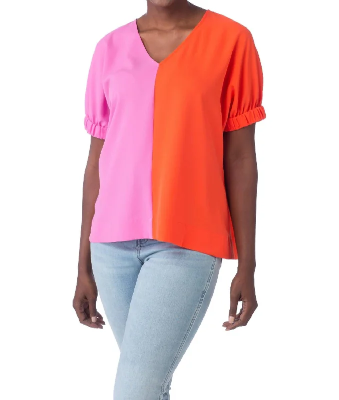 Fantastic Deals Nora Top In Orchid Red Glow