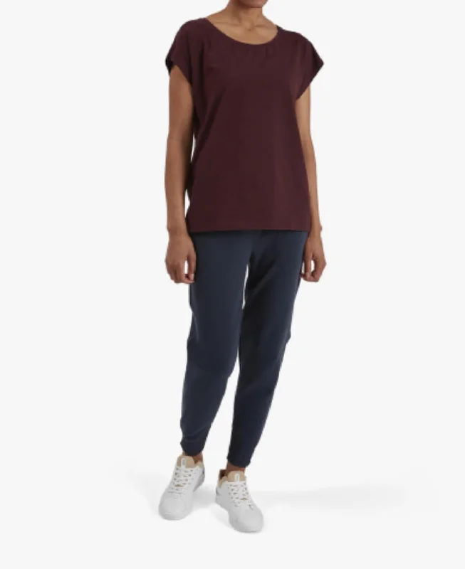 Overstock On T-Shirt In Mulberry