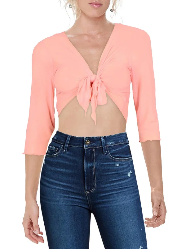 Bargain Prices Petites Womens Tie Front Shrug Cropped