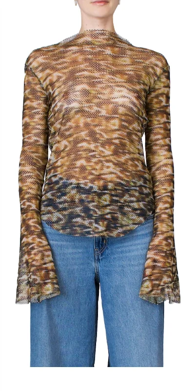 Reduced Prices Reversible Open Back Cowl Top In Savanna