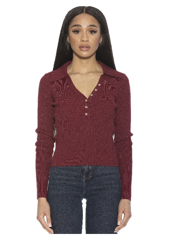 Exclusive Preview Ribbed Polo Top
