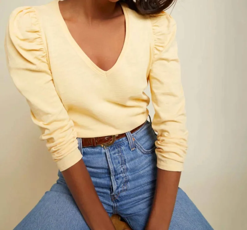 Instant Savings Saige V Neck Top In Post-It
