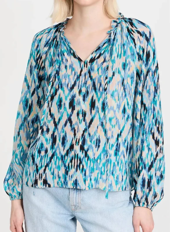 Discount Mania Samson Top In Blue Multi