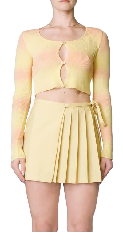 Special Price Sauce Cropped Top In Yellow