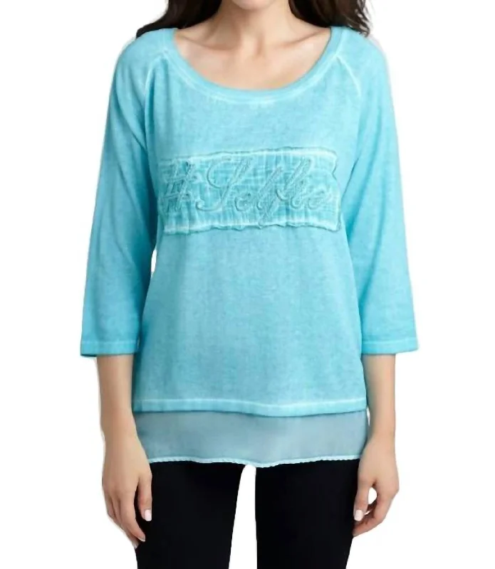 Savings Event #selfie Top In Turquoise