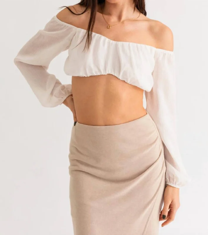 Weekend Flash Sale Shelby Crop Top In White