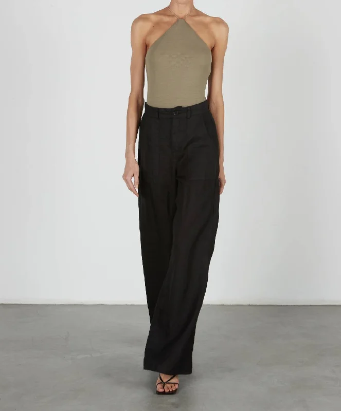 Markdown Madness Silk Knit Halter Tank in Pale Army