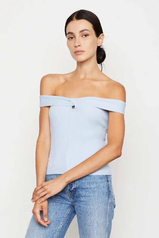 New Arrival Somi Knit Top in Ciel