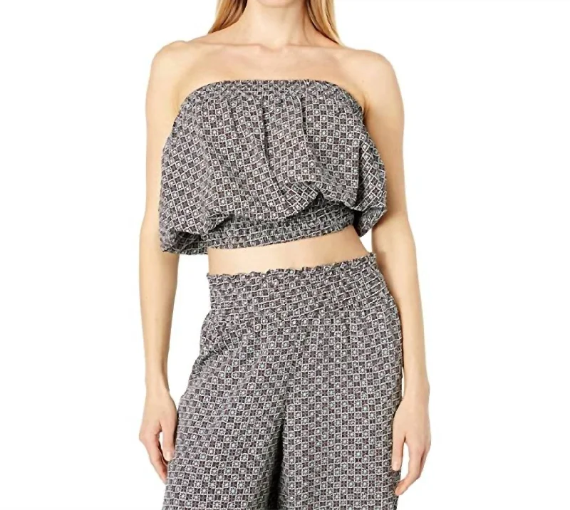Epic Deals Super Chill Tube Top In Tile Print