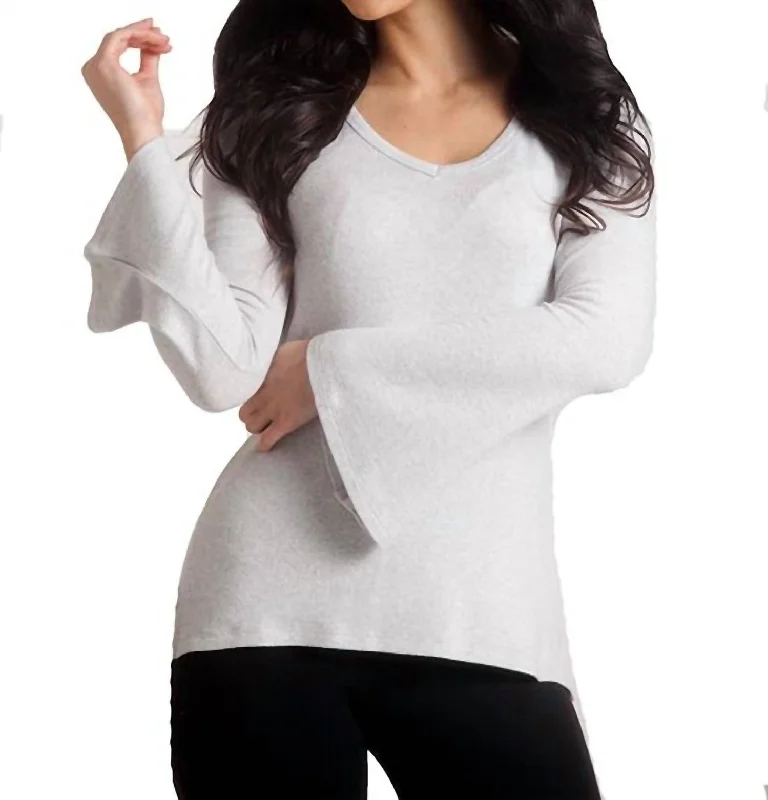 Weekend Special Supersoft Bell Sleeve Top In Slate