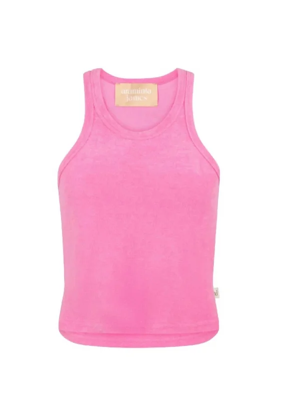 Extra Savings Terry Tank Top in Candy Pink