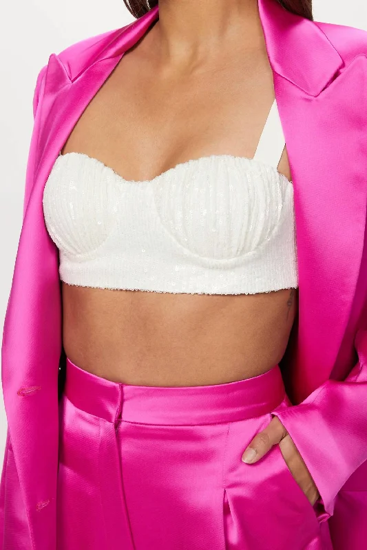 Special Discount Una Bustier Top In White