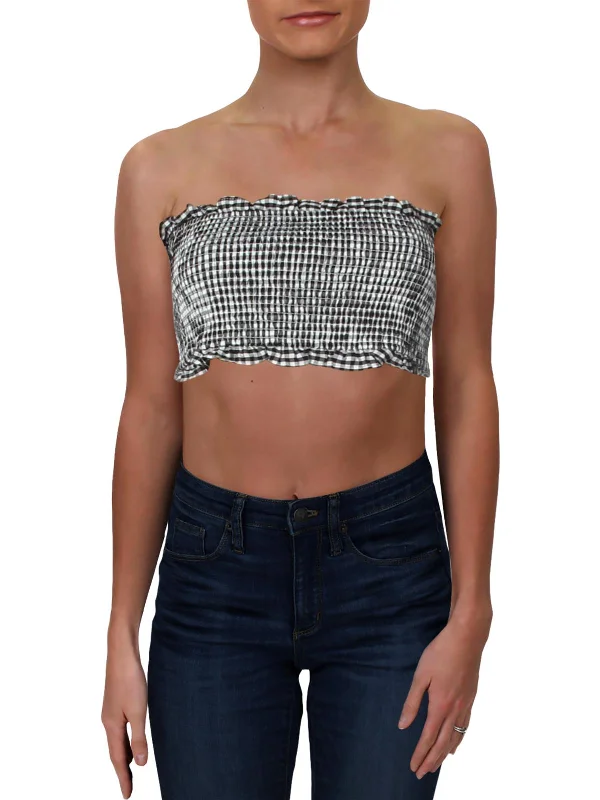 Bargain Prices Womens Cotton Checkered Tube Top