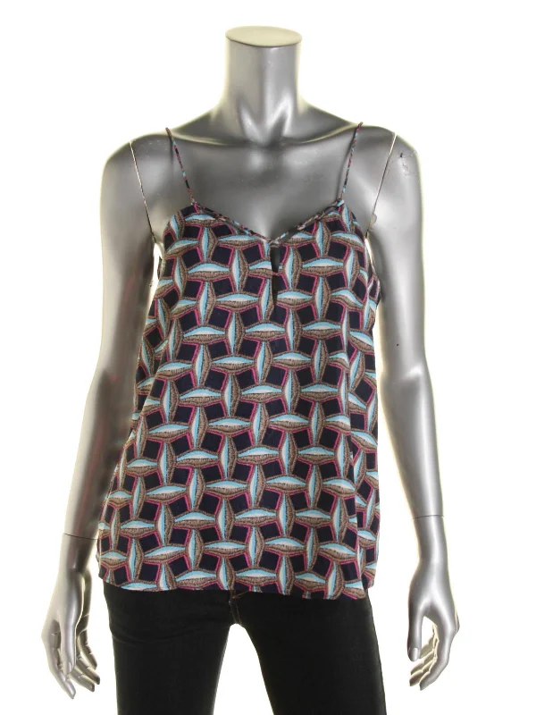 Discount Deals Womens Crepe Cut-Out Tank Top