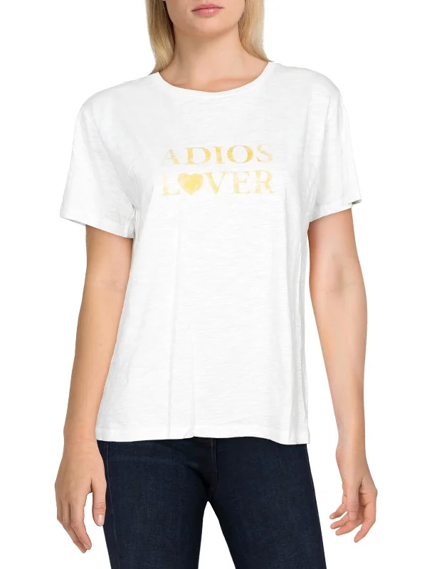 Grand Opening Sale Womens Crewneck Cotton Graphic T-Shirt