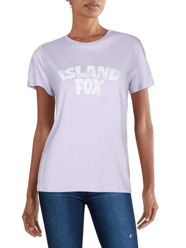 Limited Time Discount Womens Crewneck Knit Graphic T-Shirt