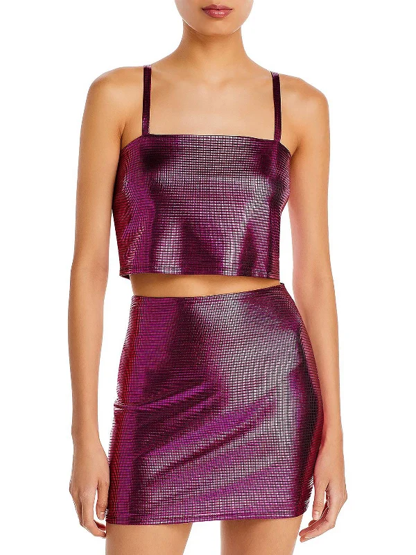 Daily Deals Womens Disco Sleeveless Cropped