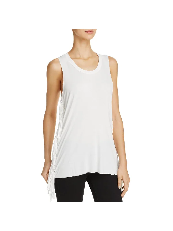 Extra Discounts Womens Fringe Sleeveless Tank Top