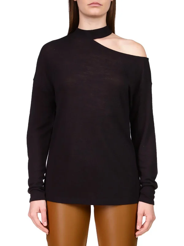 Bargain Blast Womens Knit Cold Shoulder Pullover Top