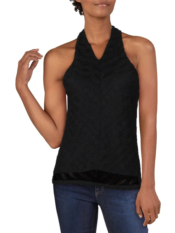 Clearance Items Womens Lace Layered Halter Top