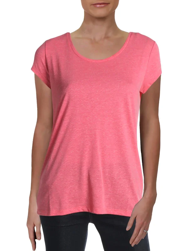 Unbeatable Prices Womens Linen Blend Jewel Neck T-Shirt