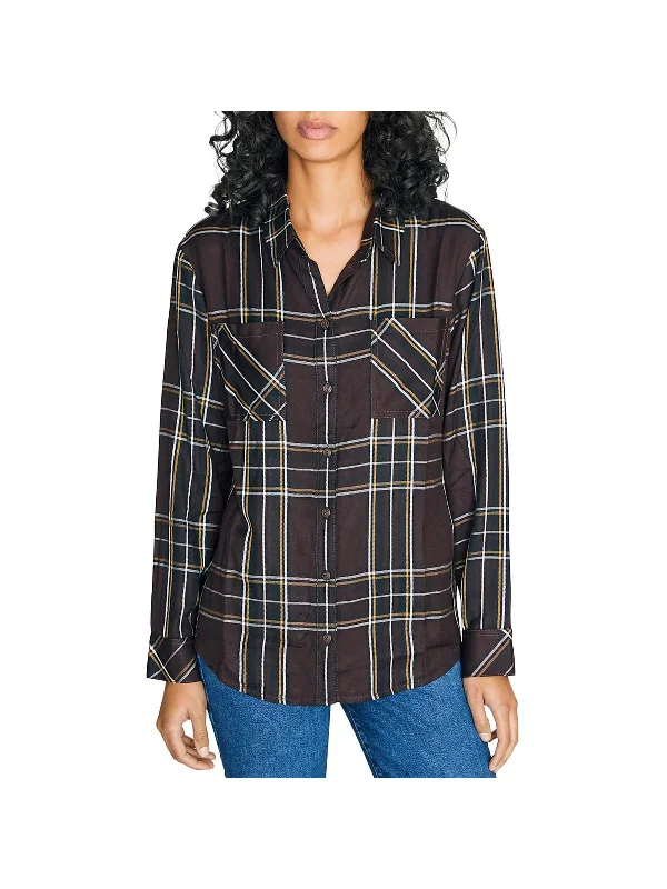 Bargain Blast Womens Plaid Oversized Top