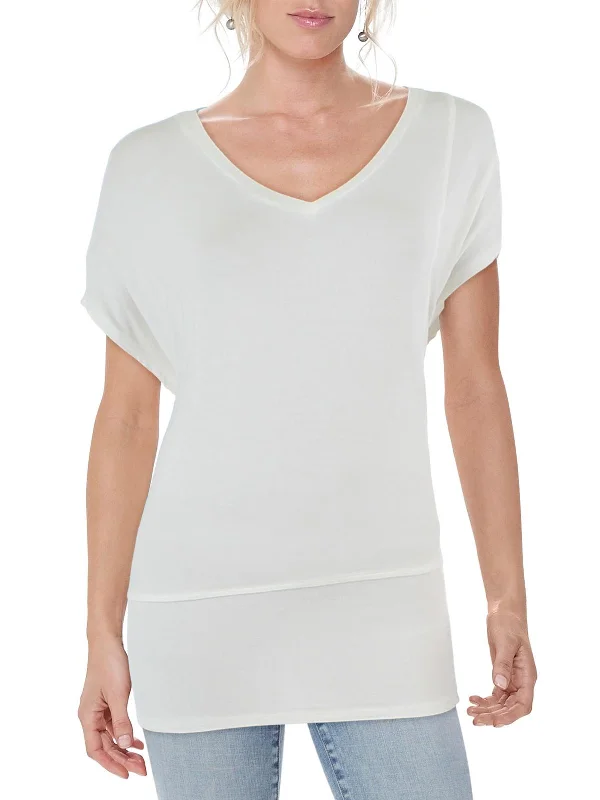 Price Rollback Womens Poncho Sleeve Panel Pullover Top