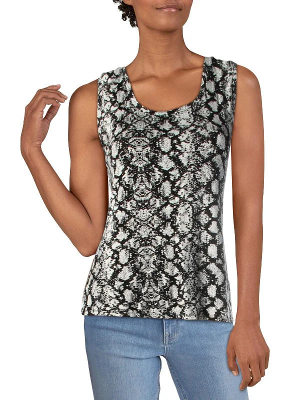 Deep Discounts Womens Printed Knit Tank Top