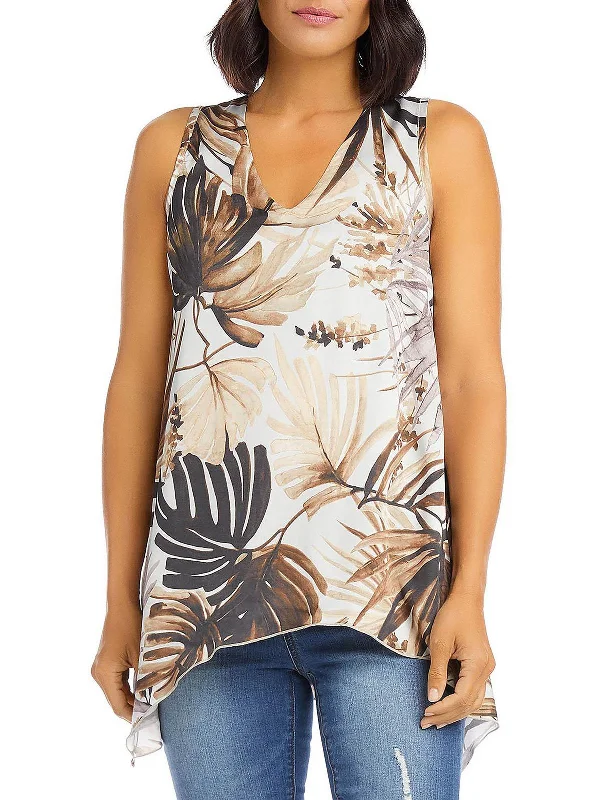Savings Galore Womens Printed V-Neck Tank Top