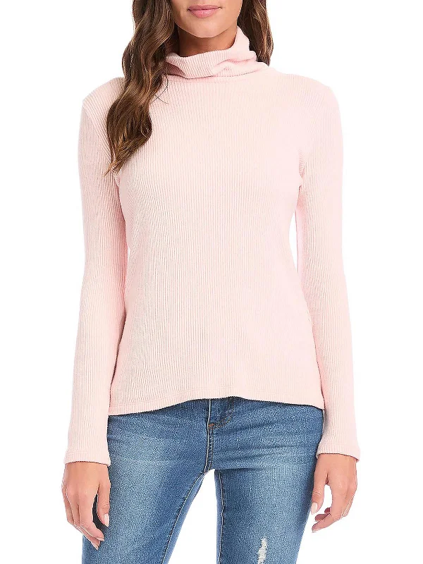 Closeout Womens Ribbed Pullover Turtleneck Top