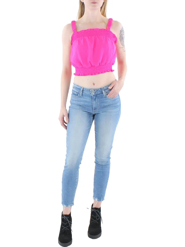 Stock Clearance Womens Smocked Stretch Tank Top