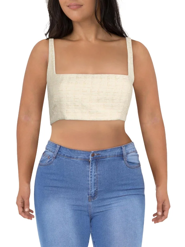 Crazy Savings Womens Square Neck Short Cropped