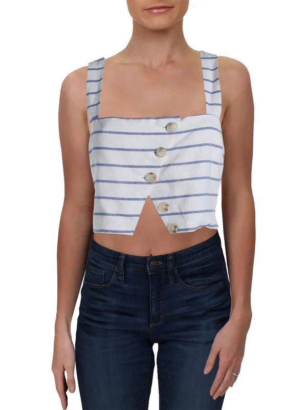 Reduced Prices Womens Striped Bralette Crop Top
