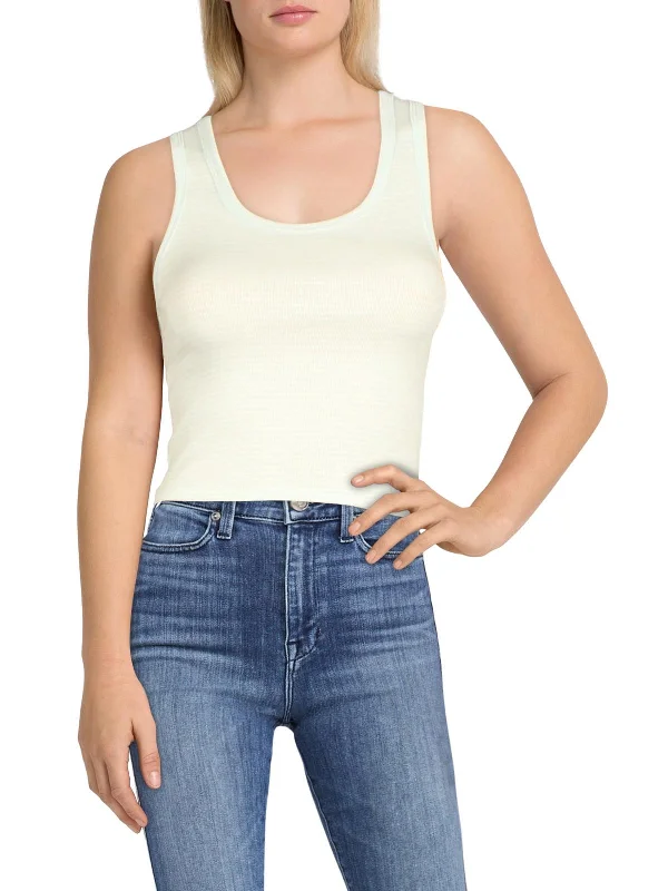Buy More, Save More Womens Stripped Cropped Tank Top